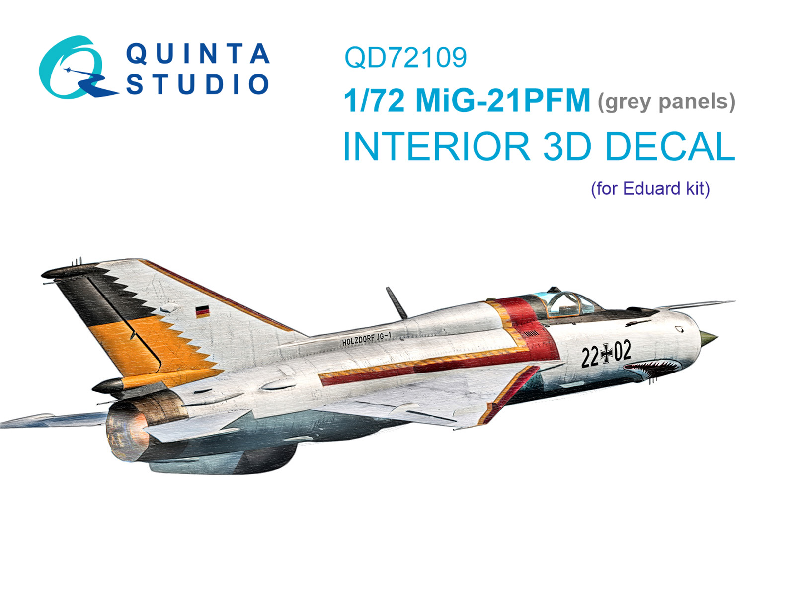 Quinta Studio #72109 1/72 MiG-21PFM 3D decal (for Eduard Kit)